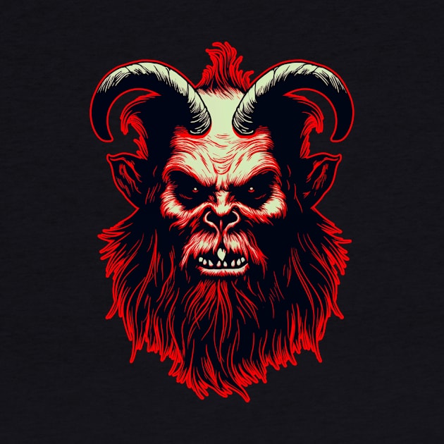 Vintage Krampus Christmas Holiday Horror Graphic by AtomicMadhouse